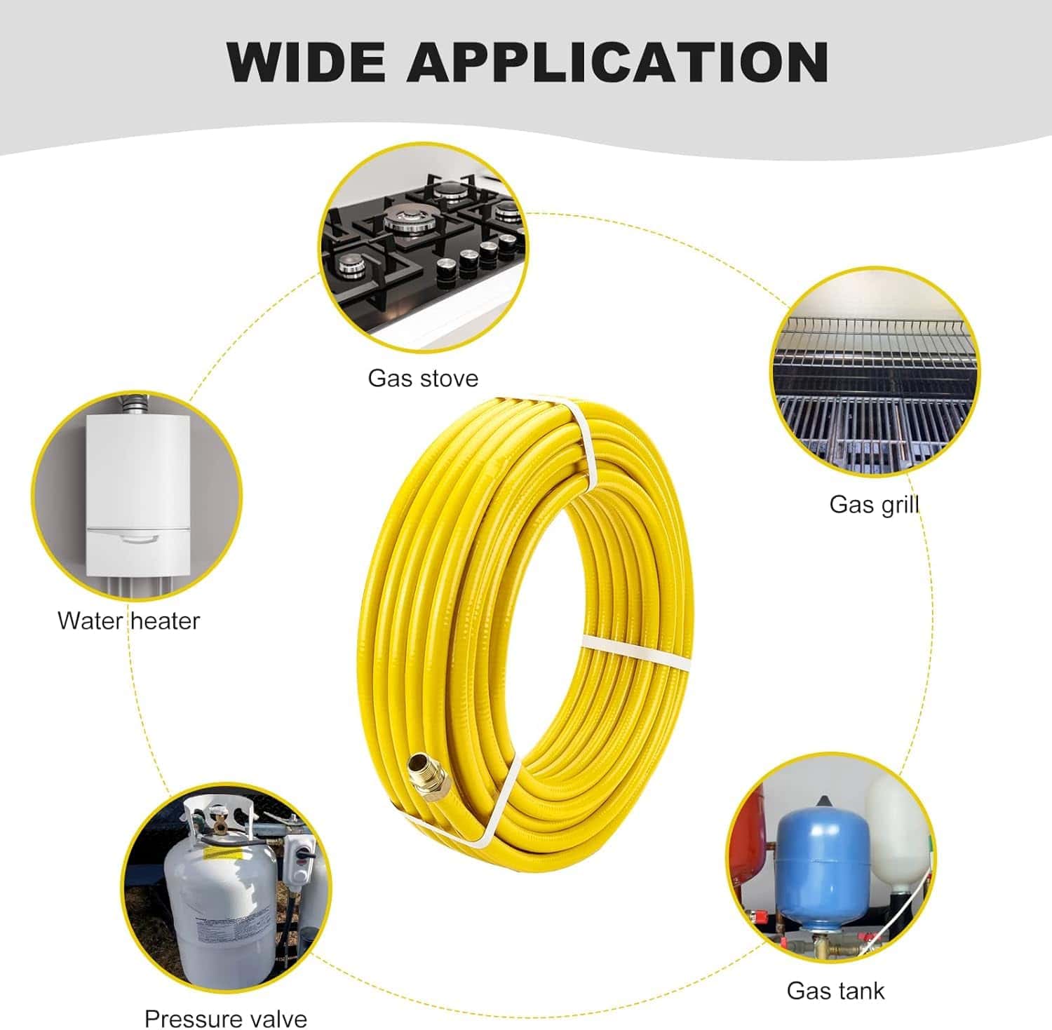 70FT Línea de Gas CSST 3/4'' Línea de Gas Flexible, CSST - Imagen 4