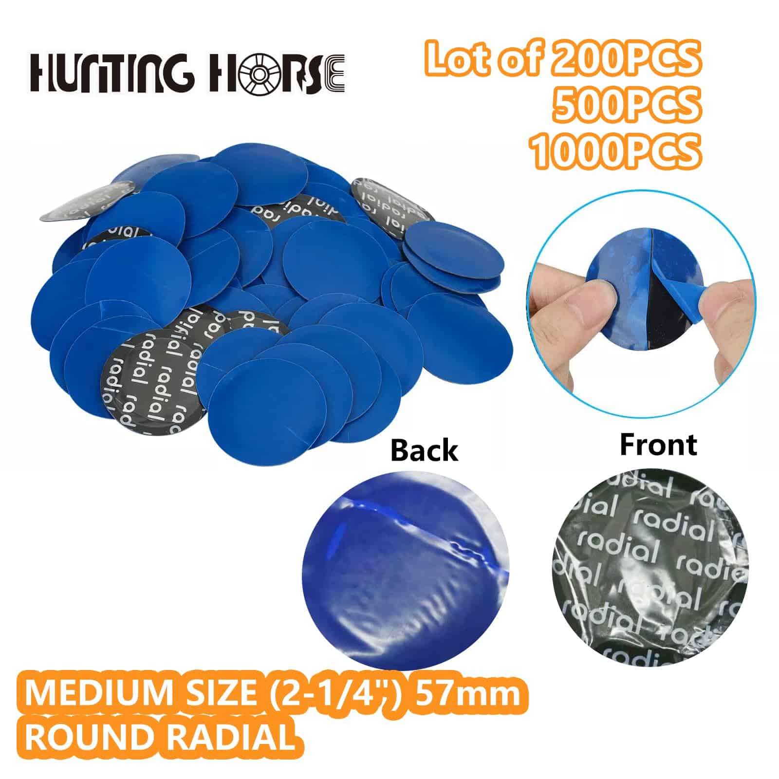 Kit de 200 parches de reparación de llantas de 57 mm - Imagen 3