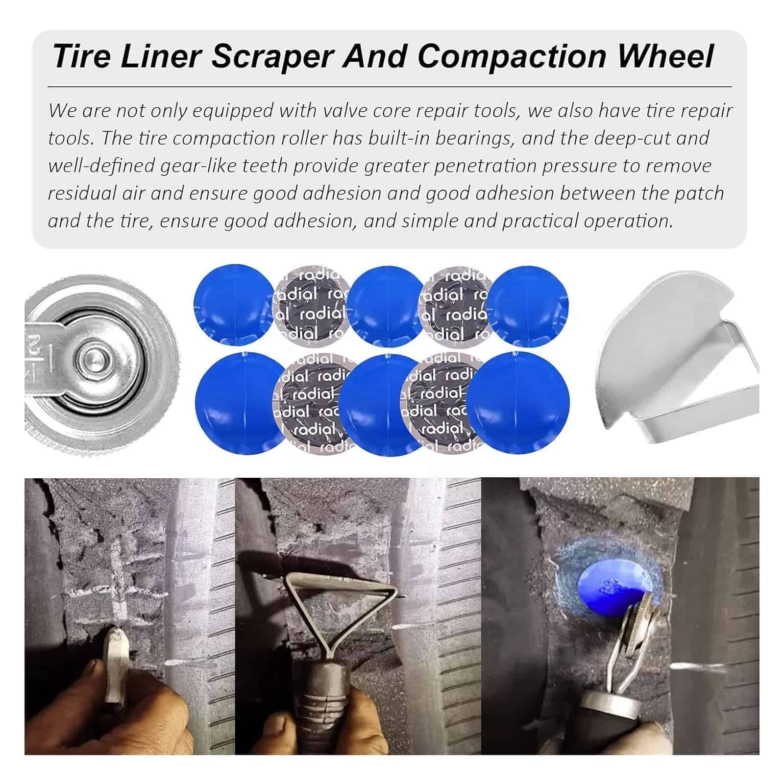 Kit de parches de reparación de neumáticos universales - Imagen 10