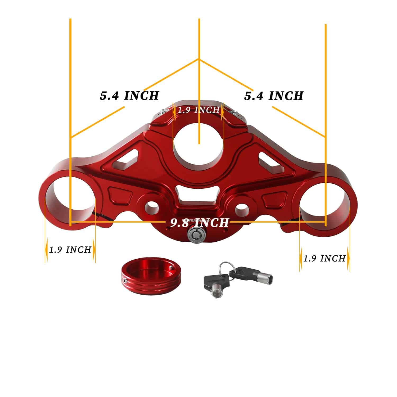 POWER JAMES Triple Tree Superior Superior Rojo de Aluminio - Imagen 3