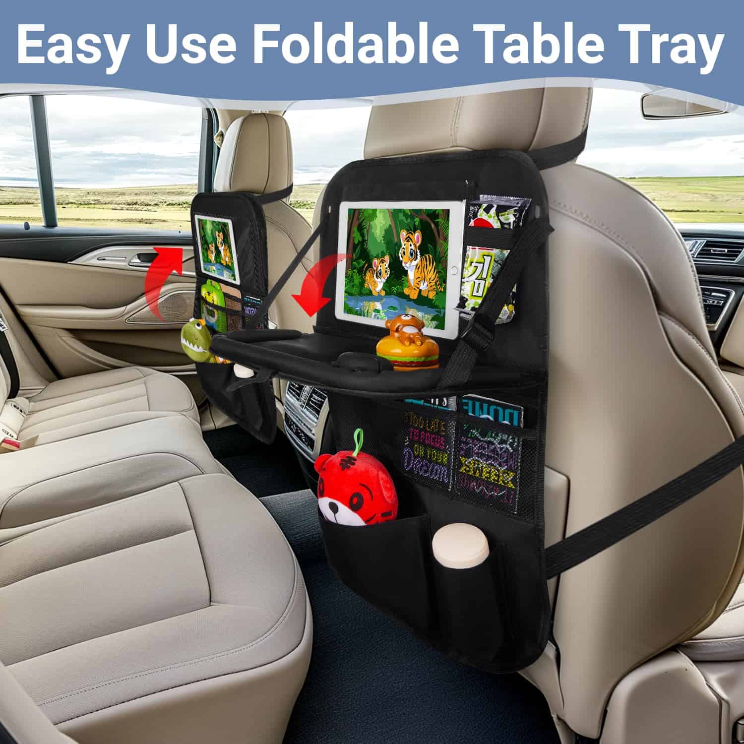 Organizador de Asiento Trasero para Automóvil con Soporte - Imagen 6