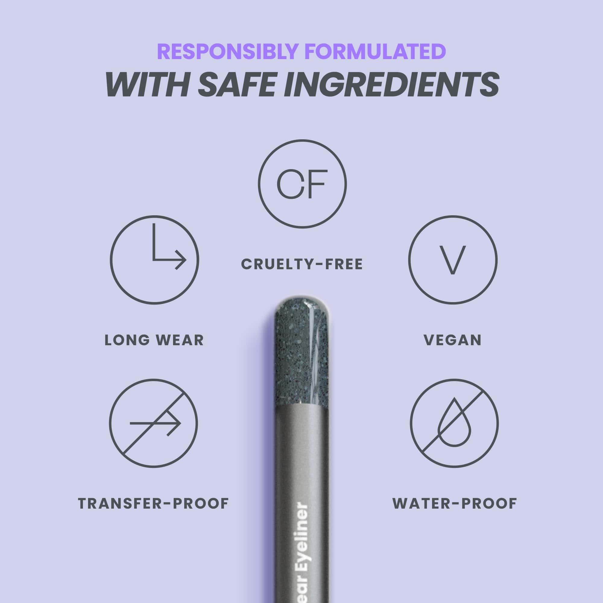 Delineador de ojos en lápiz de purpurina azul duradero - Imagen 5