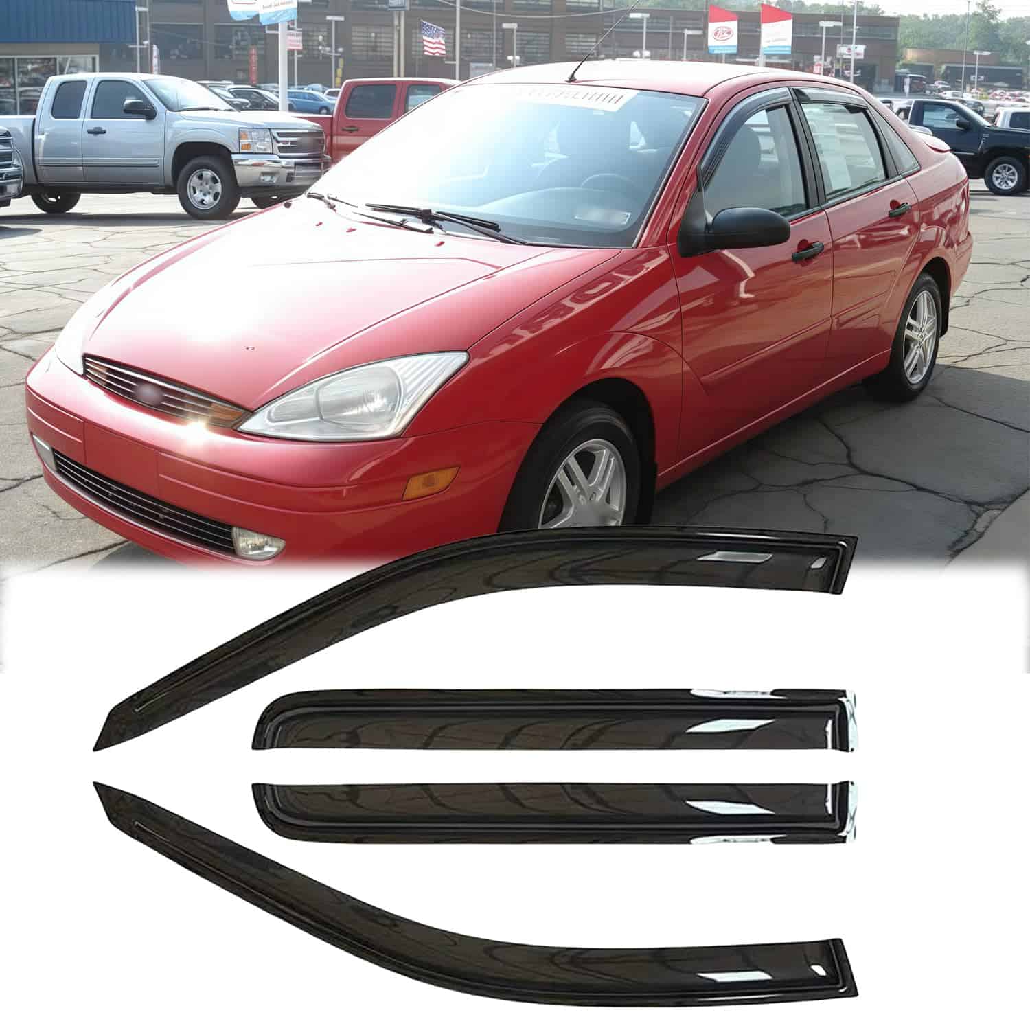 Deflector de ventana lateral impermeable a prueba de sol