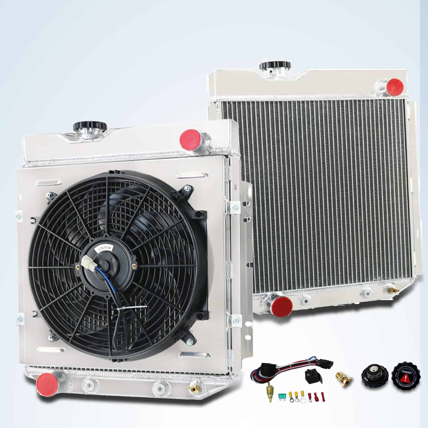 Radiador de aluminio CC251 de 3 filas con tapa