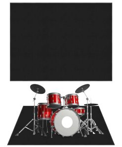 Tasidingster 4x6ft Drum Rug?5mm Alfombrilla de batería