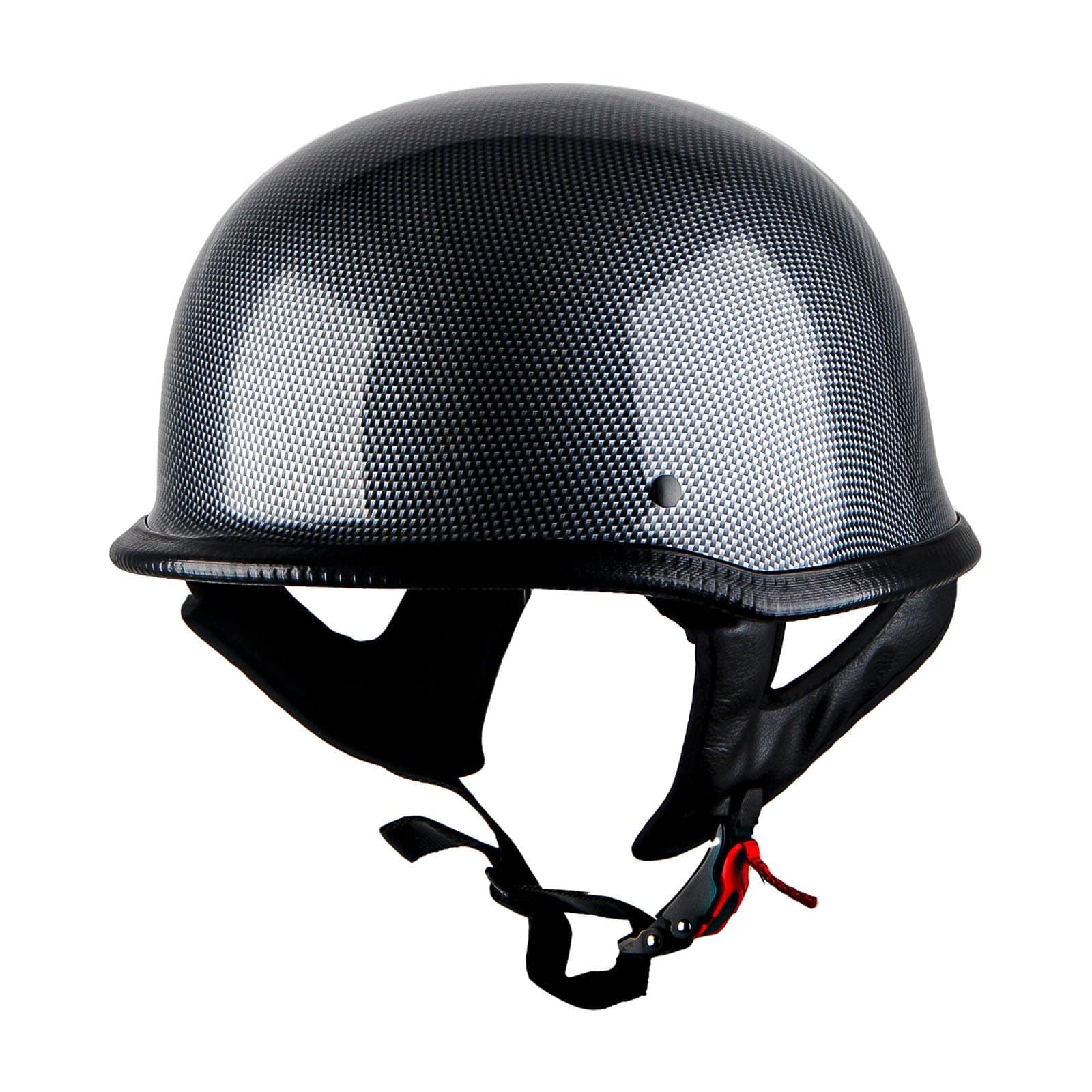Casco de Moto Medio Rostro Estilo Alemán -Negro - Imagen 4