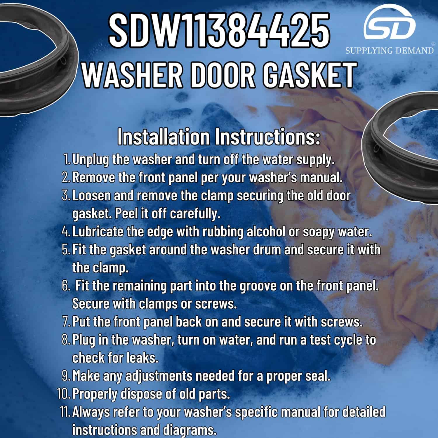 Junta de la puerta para lavadora de carga frontal Supplying - Imagen 10