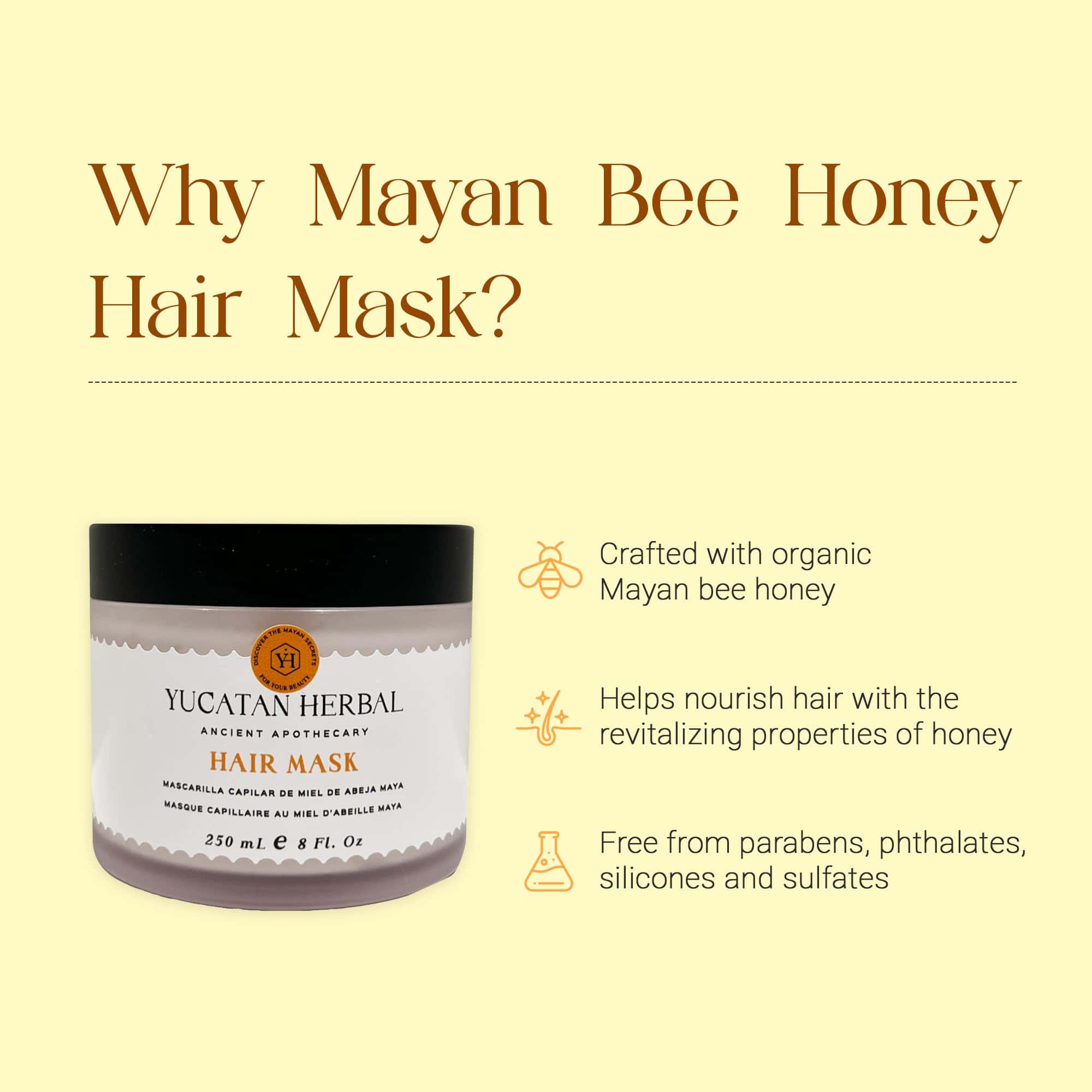Mascarilla capilar de miel de abeja maya herbaria de Yucatán - Imagen 3