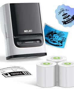 Máquina de Etiquetas Nelko con Cinta, -Blanco