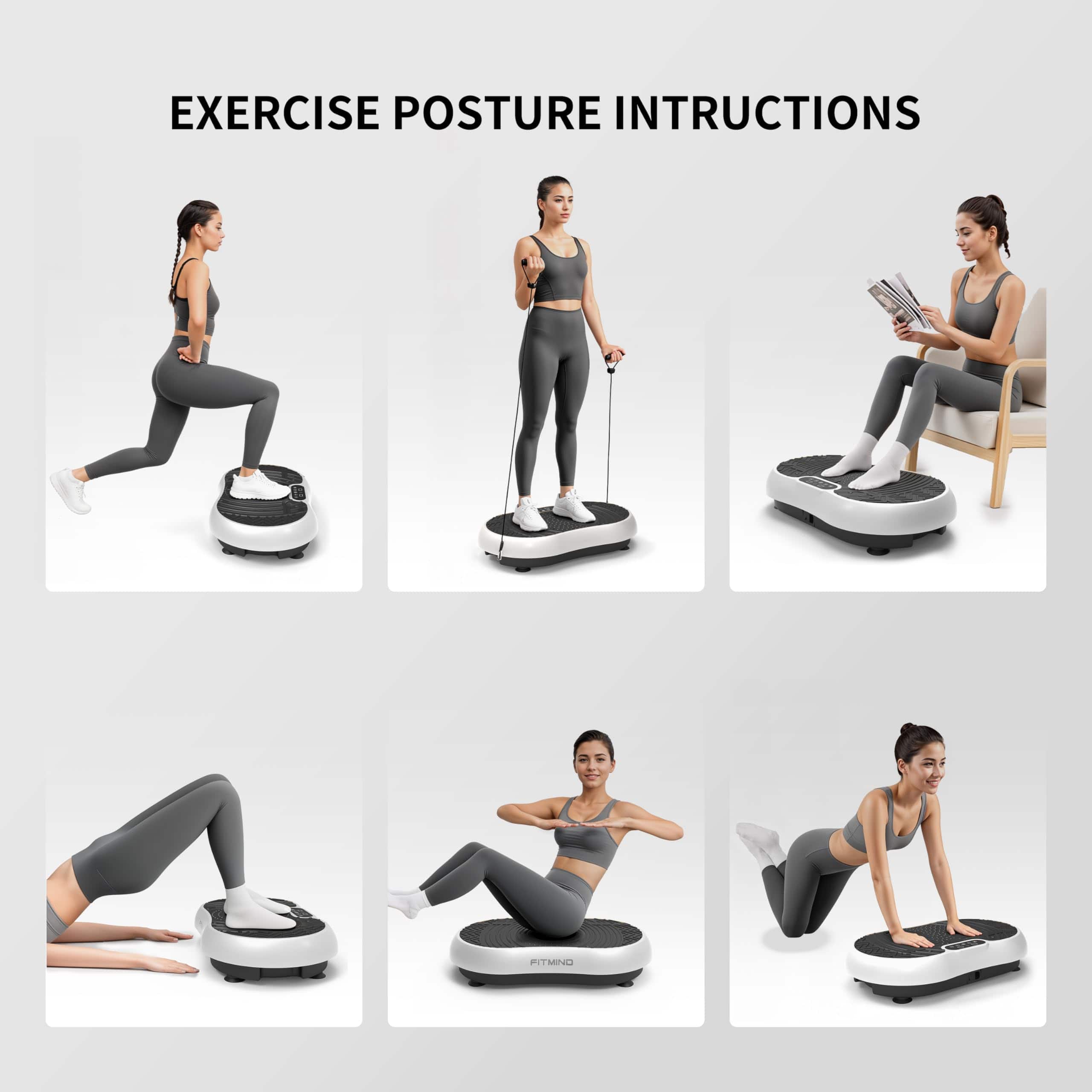 Máquina de Plataforma de Vibración FITMIND, 24" x 14" Placa - Imagen 4