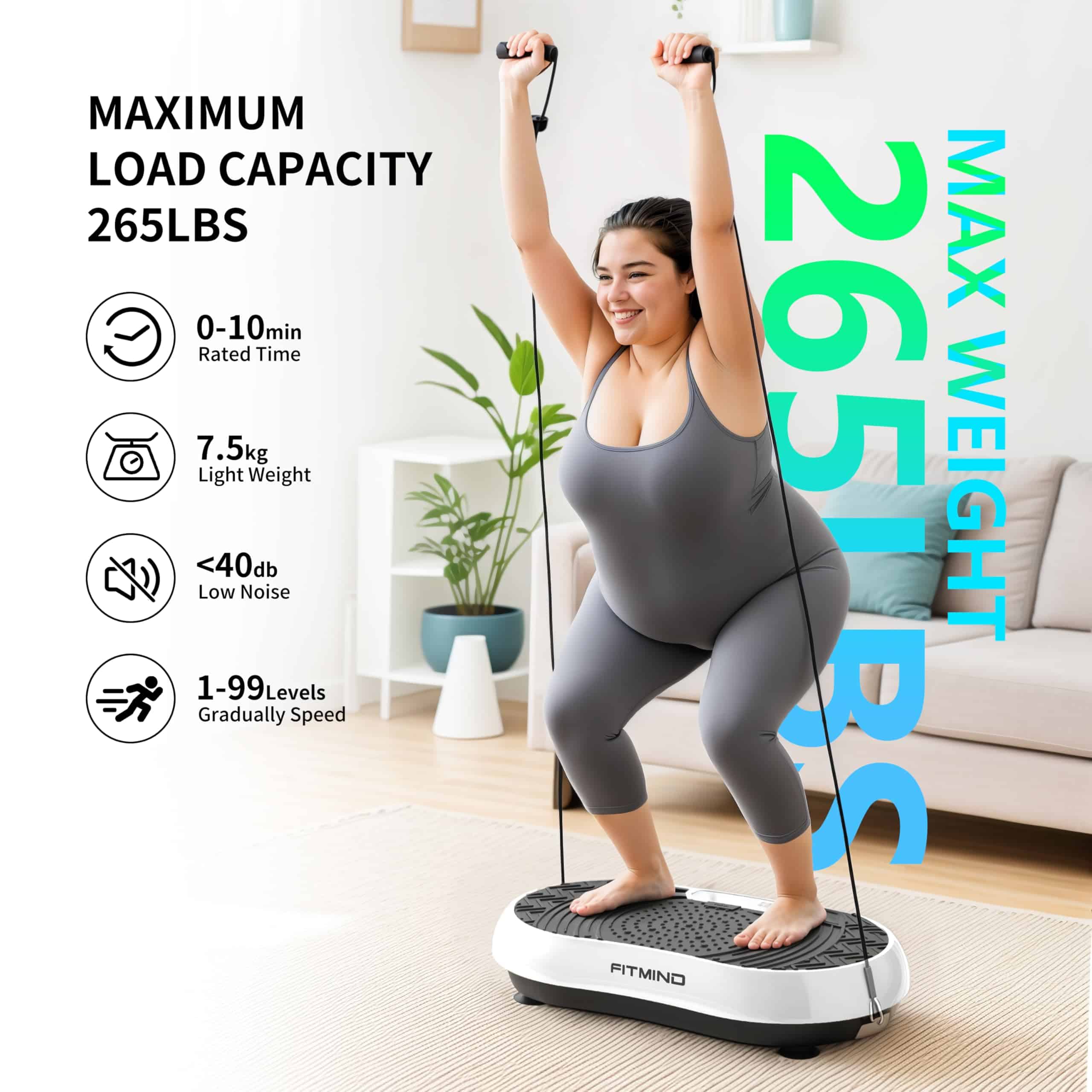 Máquina de Plataforma de Vibración FITMIND, 24" x 14" Placa - Imagen 8