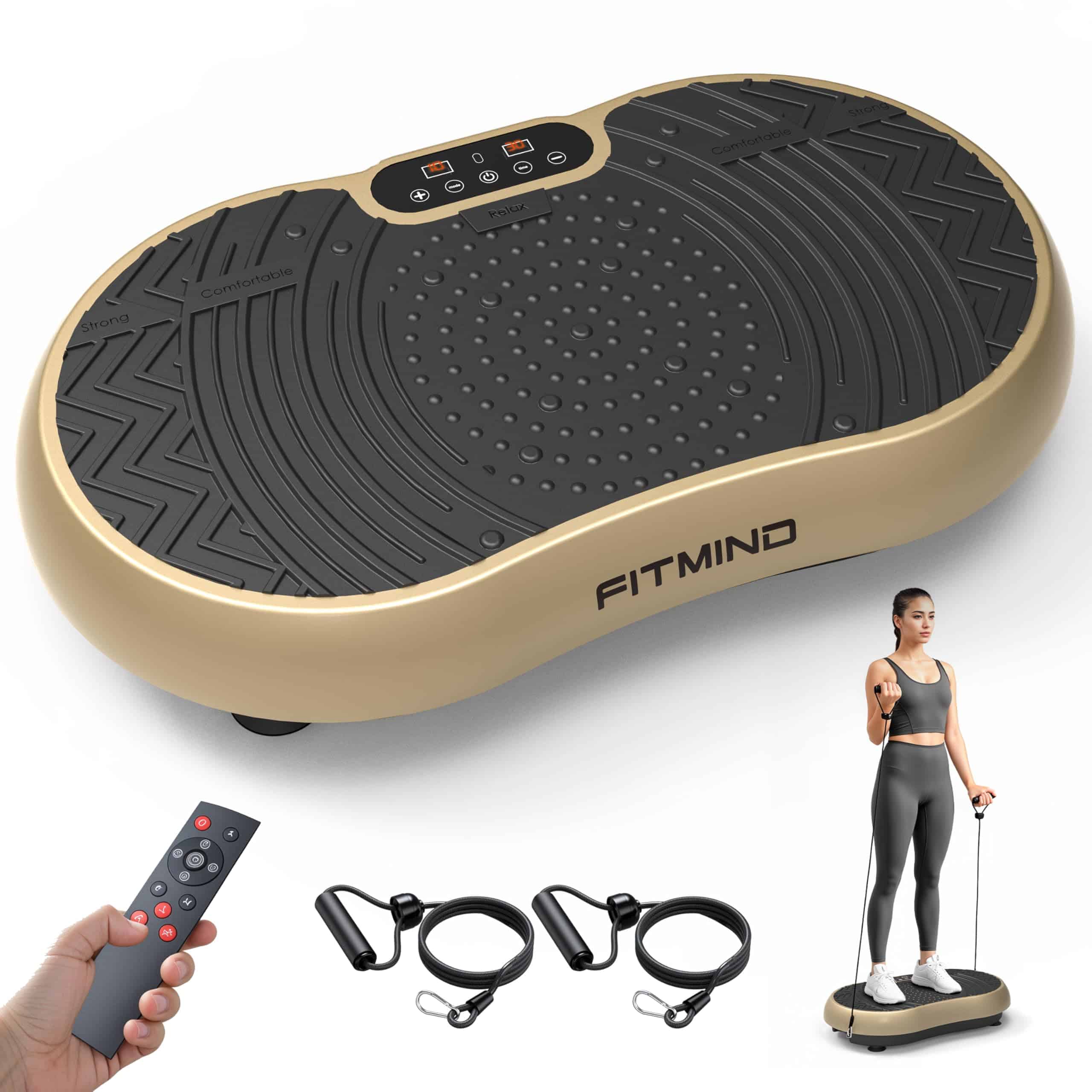Máquina de Ejercicio de Placa de Vibración FITMIND, 24" x