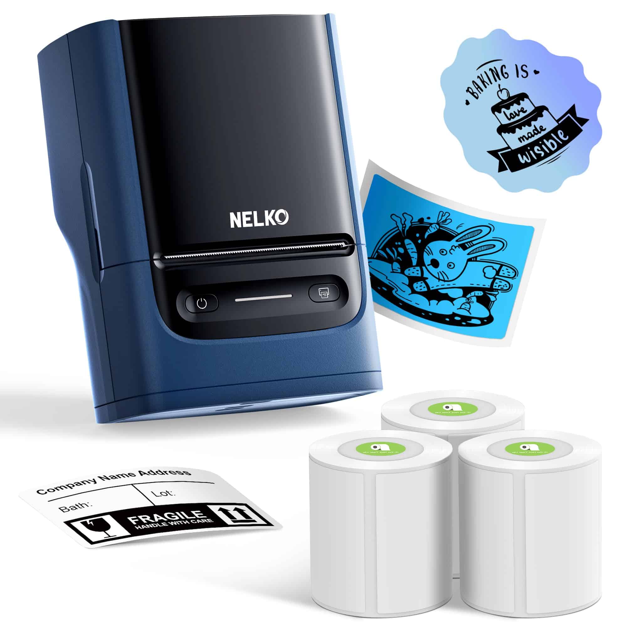Nelko PM220 Bluetooth Máquina Etiquetadora Con Cinta,