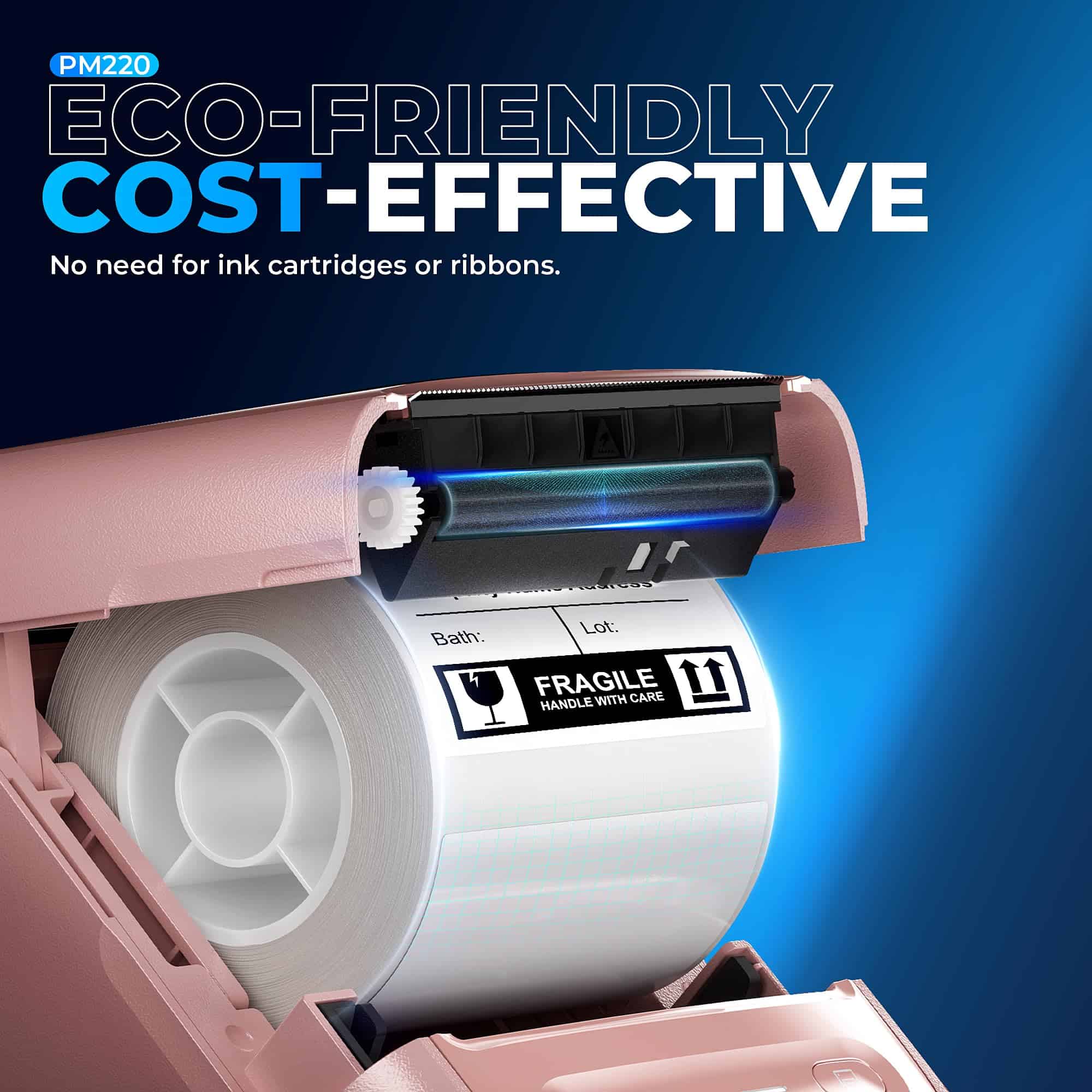 Máquina de etiquetado Nelko con cinta, -Rosa - Imagen 4