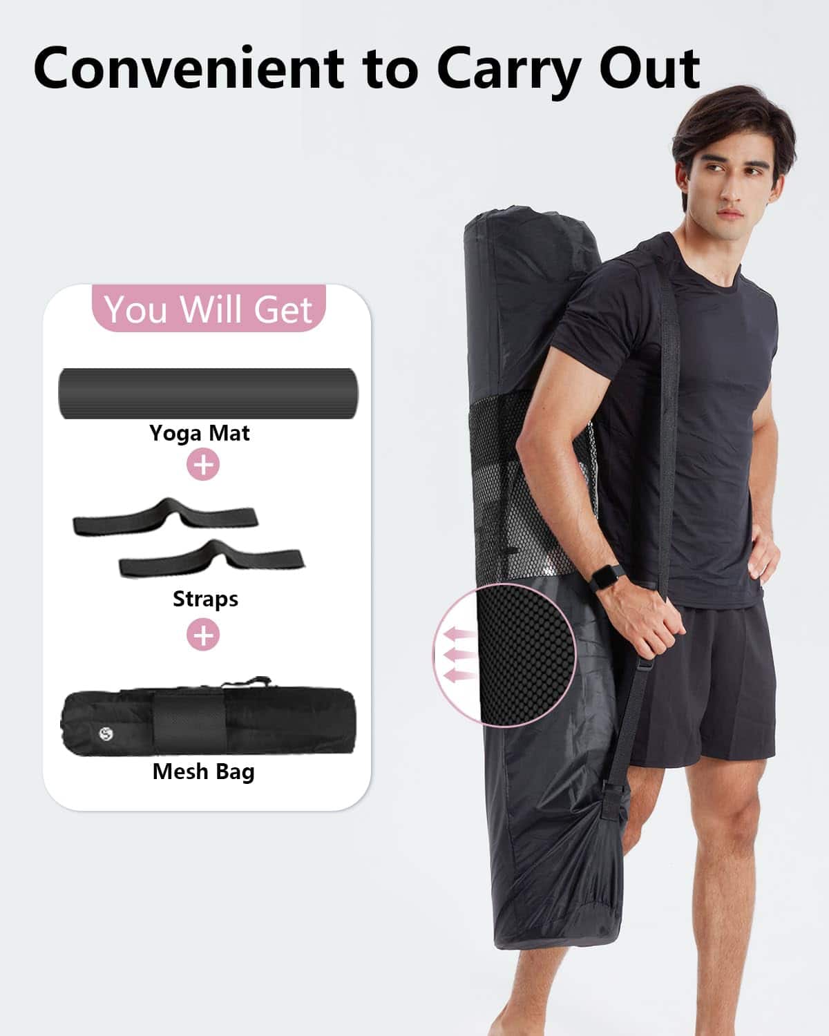 Tapete de Yoga RYTMAT de 1/2 Pulgada de -Negro - Imagen 7