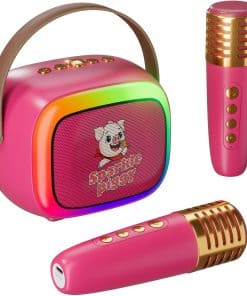 Nueva Mini Máquina de Karaoke 2024 para Niños -Rojo Rosa