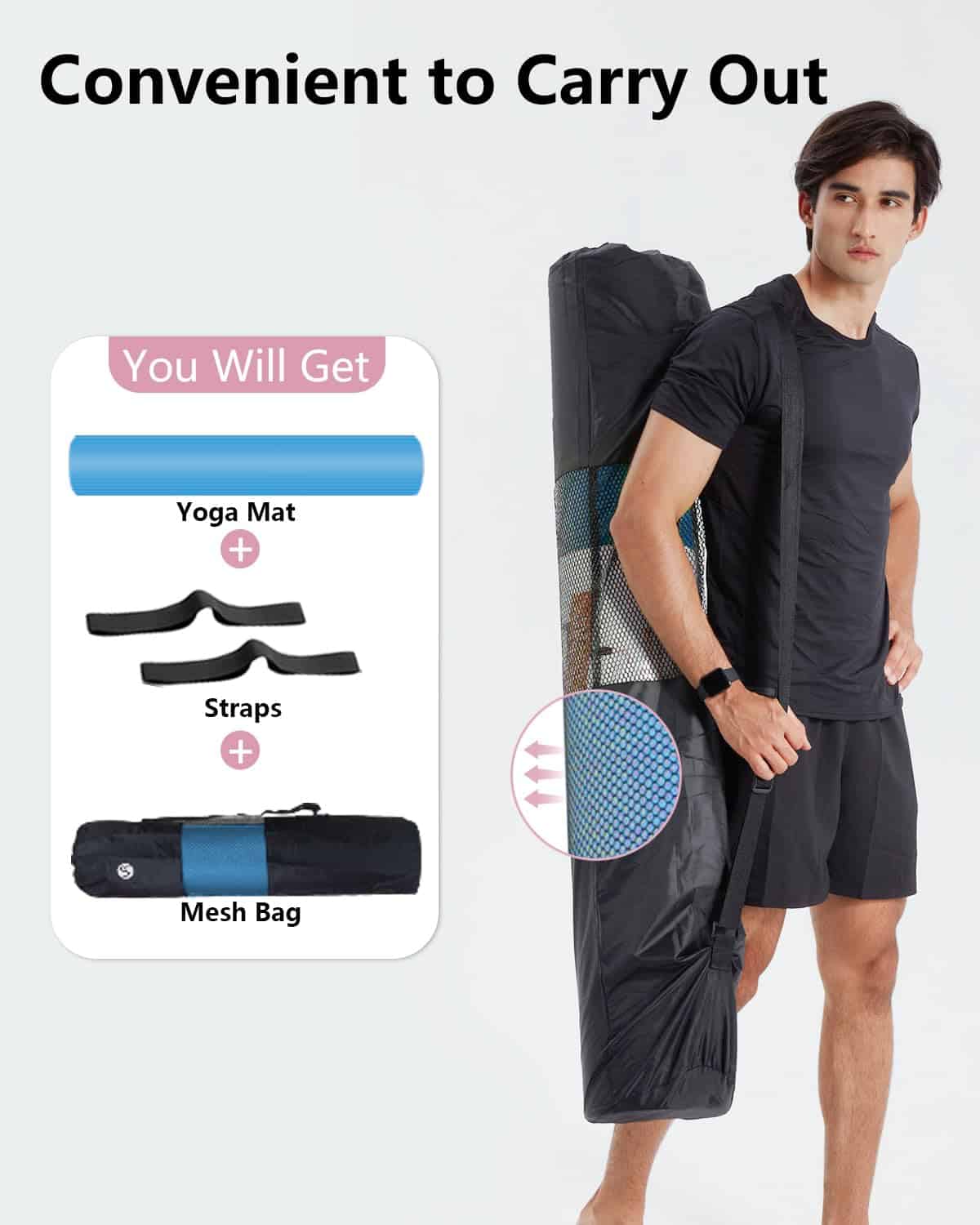 Tapete de Yoga RYTMAT de 1/2 Pulgada de -Azul - Imagen 7