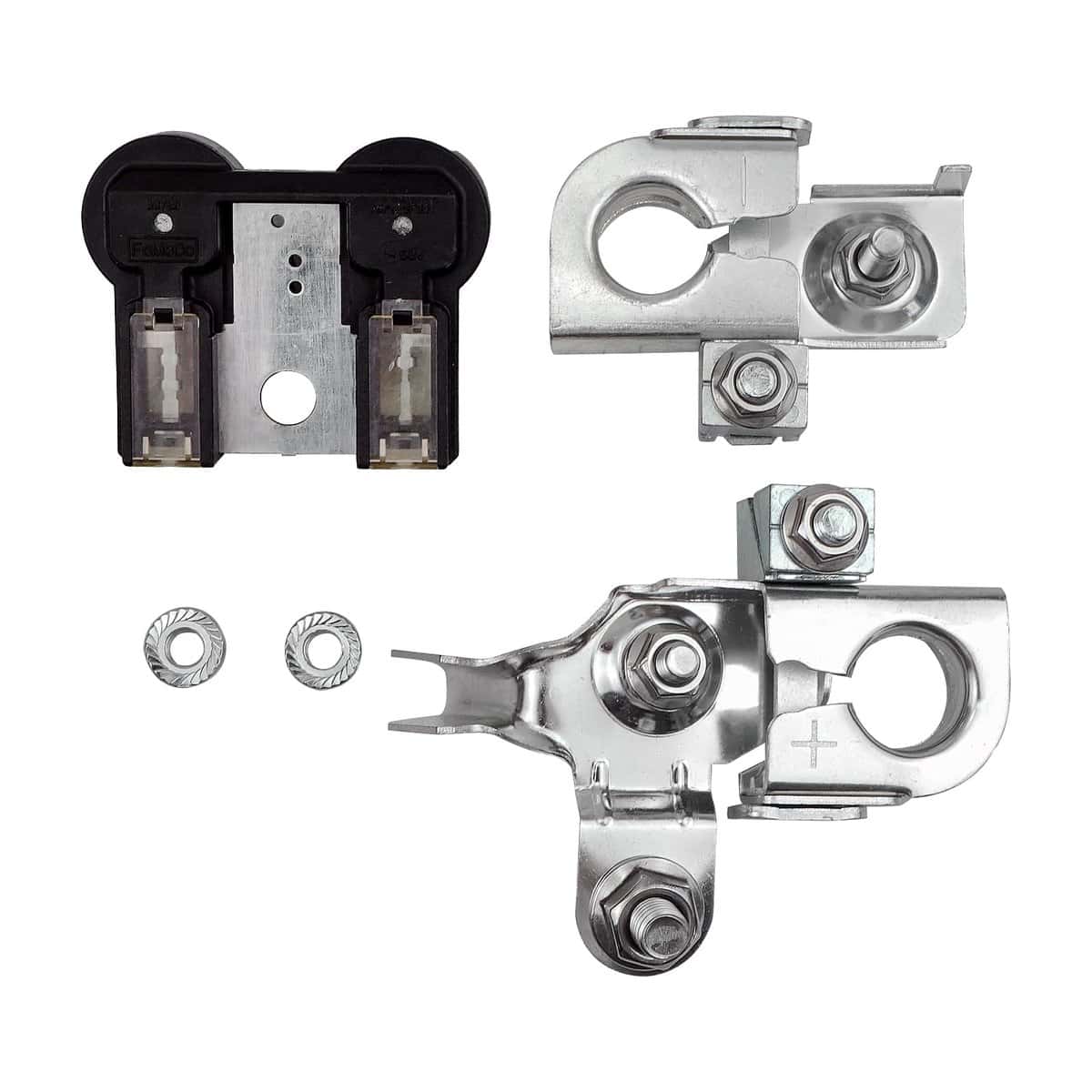 Abrazaderas de Terminales de Batería Positivo y Negativo y