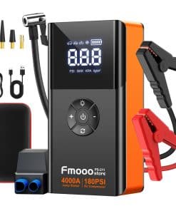 Arrancador de Batería para Coche Portátil con Compresor de