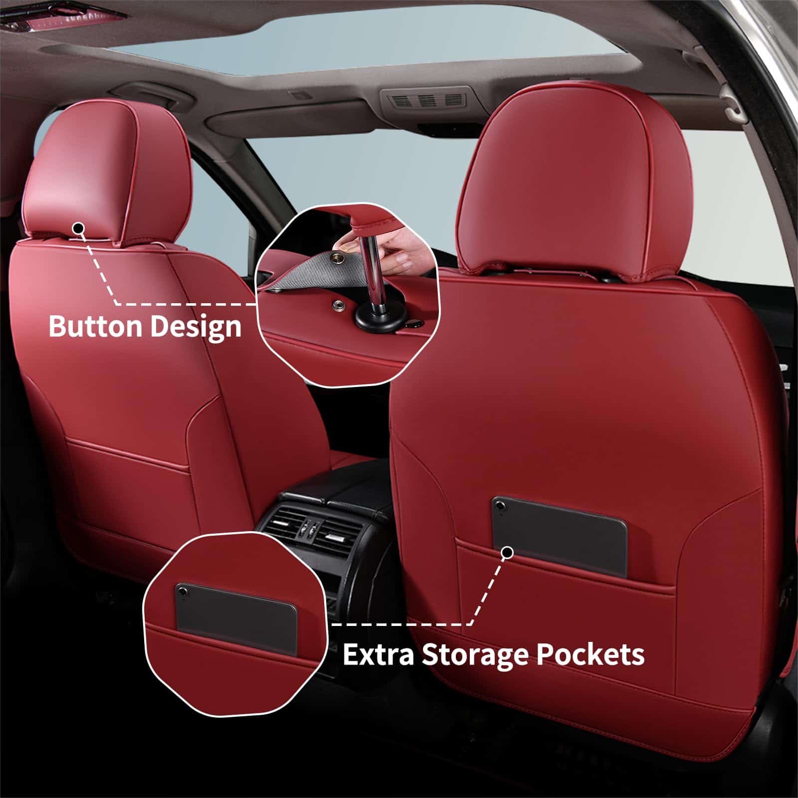 Fundas de Asiento para Automóvil FLORICH, Juego Completo de - Imagen 5