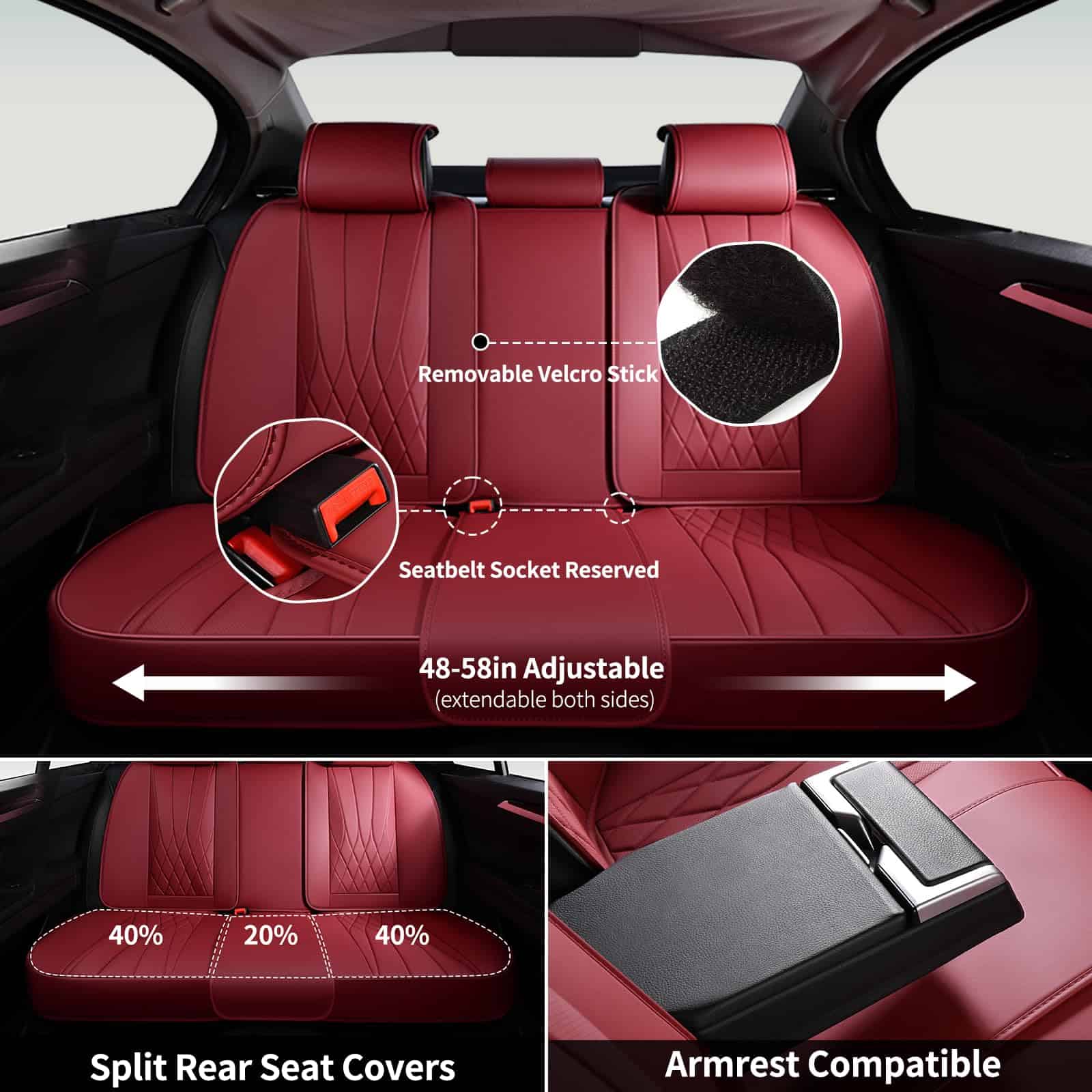 Fundas de Asiento para Automóvil FLORICH, Juego Completo de - Imagen 7