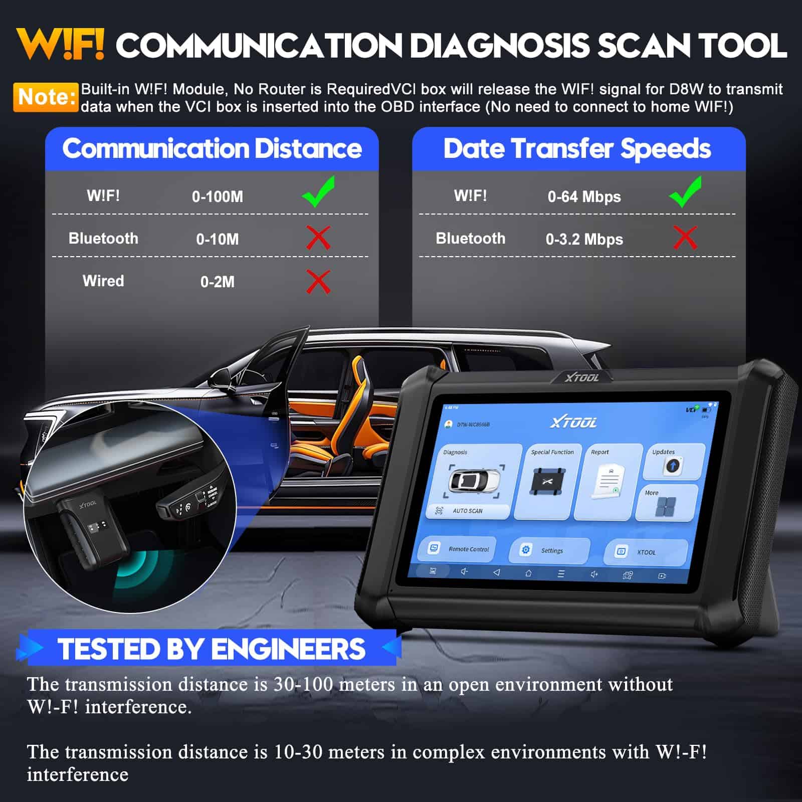 XTOOL D7W Escáner OBD2 Inalámbrico Herramienta de - Imagen 4