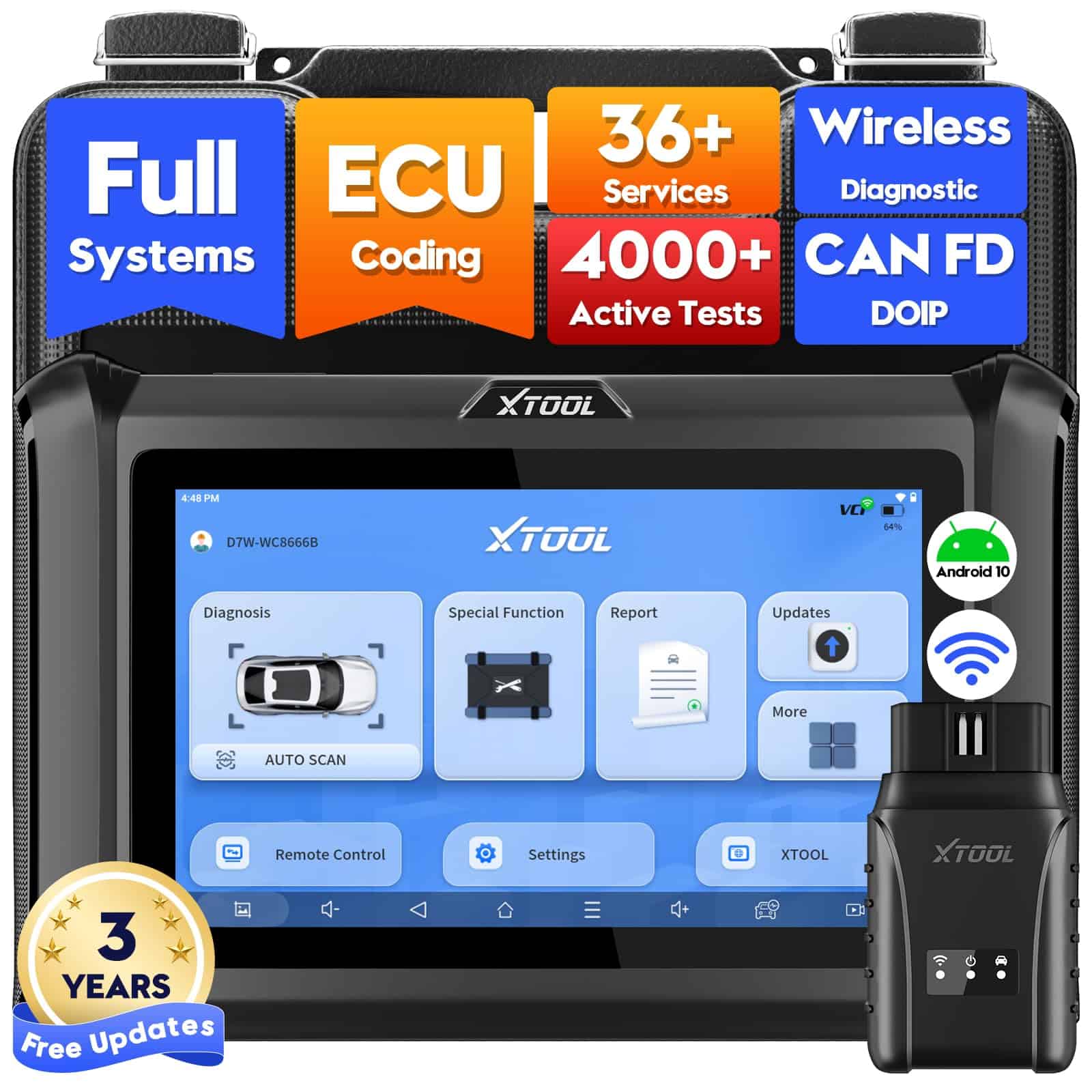 XTOOL D7W Escáner OBD2 Inalámbrico Herramienta de