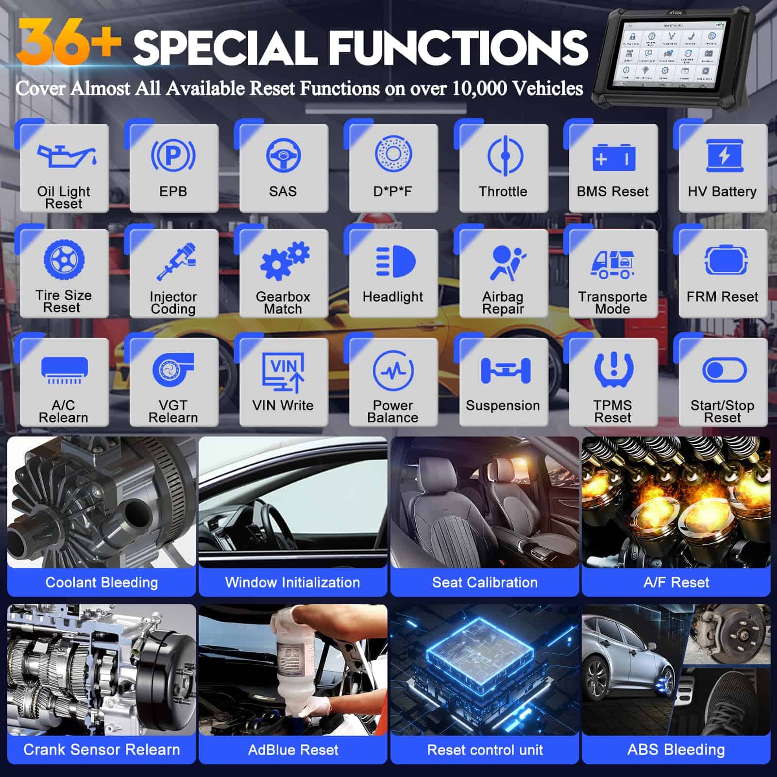 XTOOL D7W Escáner OBD2 Inalámbrico Herramienta de - Imagen 6