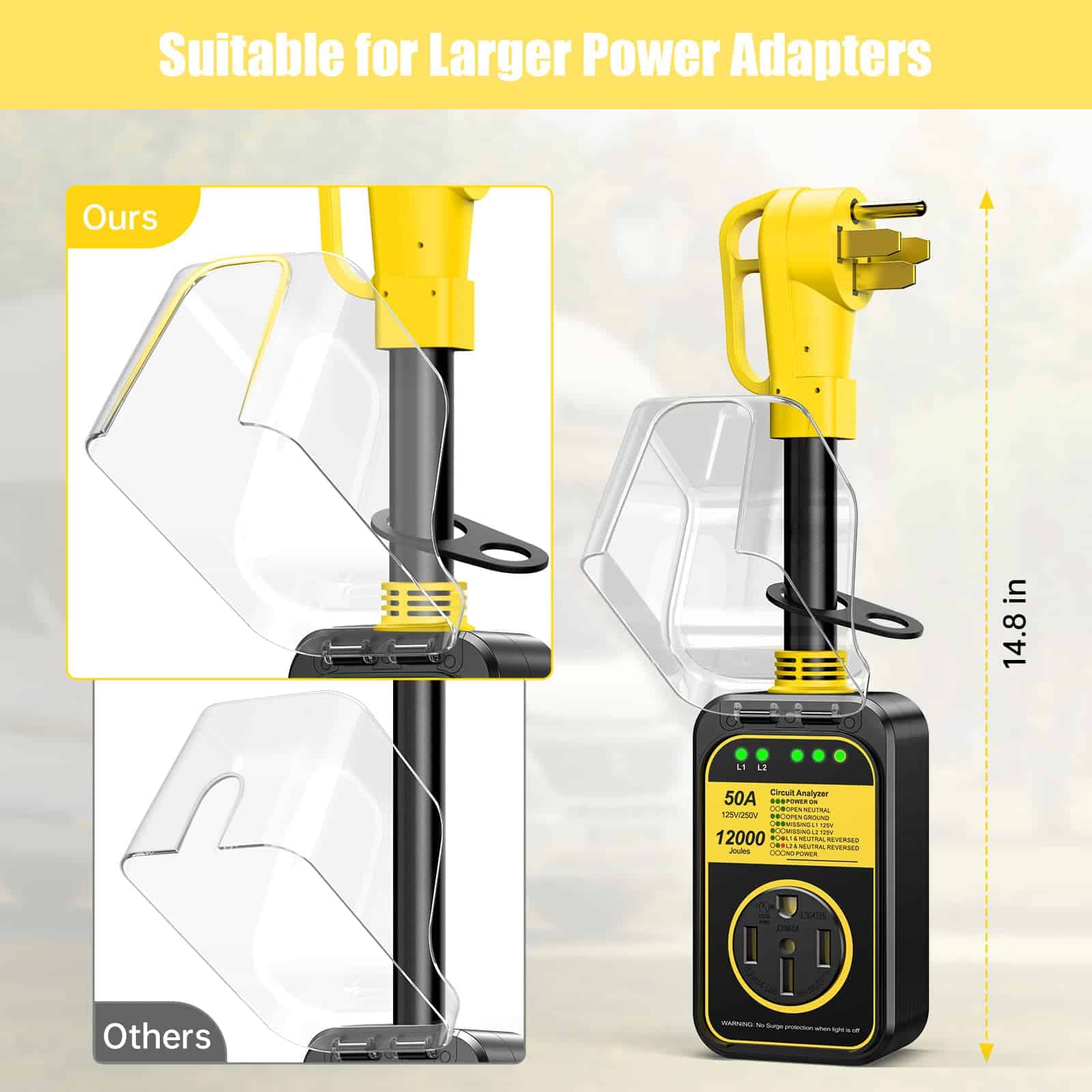 Protector de sobretensión para RV de 50 amperios, 12000 J, - Imagen 5