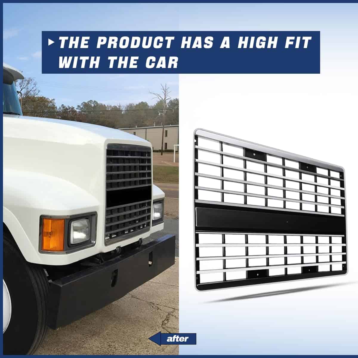 Rejilla Delantera cromada de repuesto OEM para camión Mack - Imagen 4