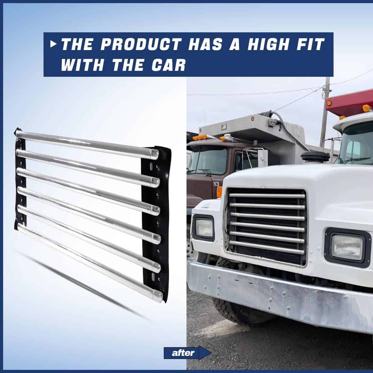 Parrilla Delantera de Radiador Cromada para Camiones Mack - Imagen 4