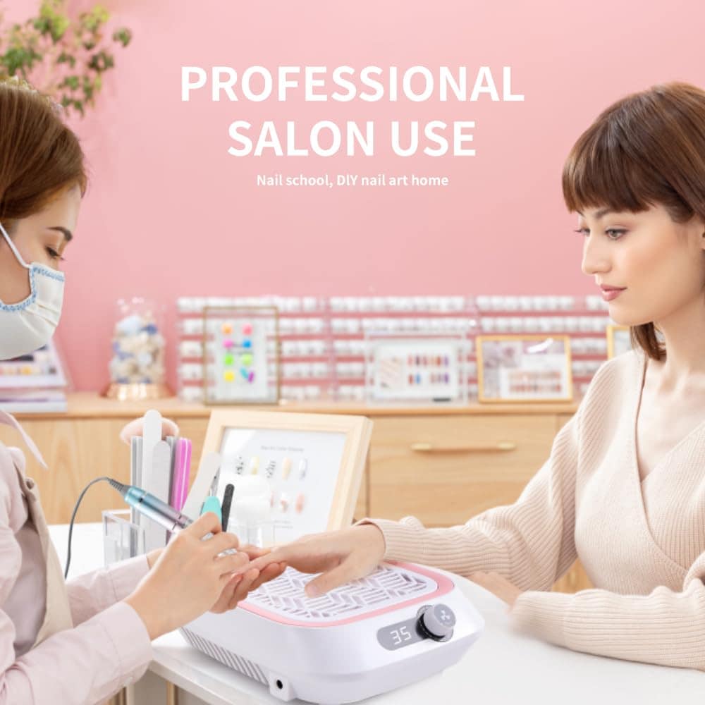 Extractor de Polvo de Uñas, Potente -Rosa - Imagen 3