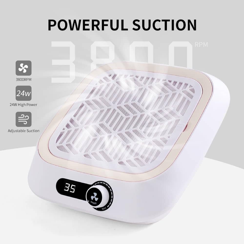 Extractor de Polvo de Uñas, Potente -Off White - Imagen 4