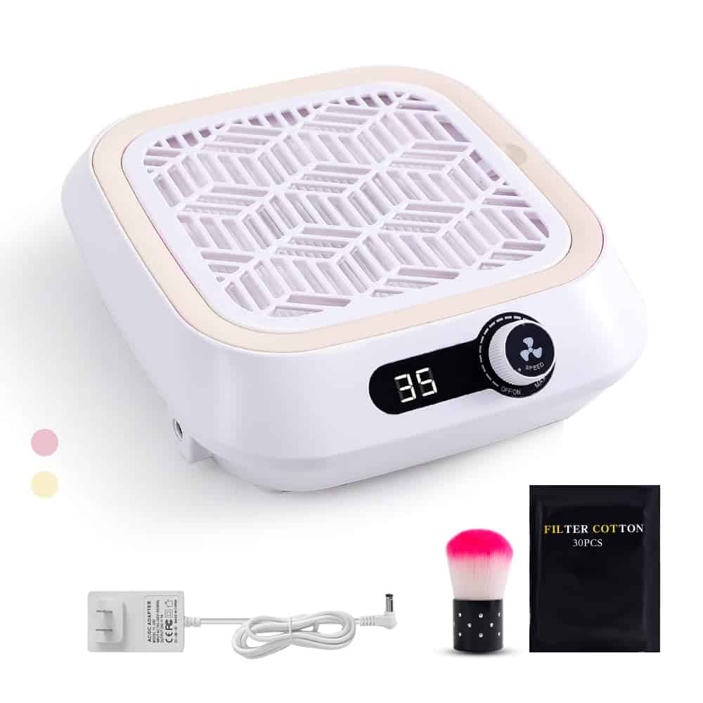 Extractor de Polvo de Uñas, Potente -Off White