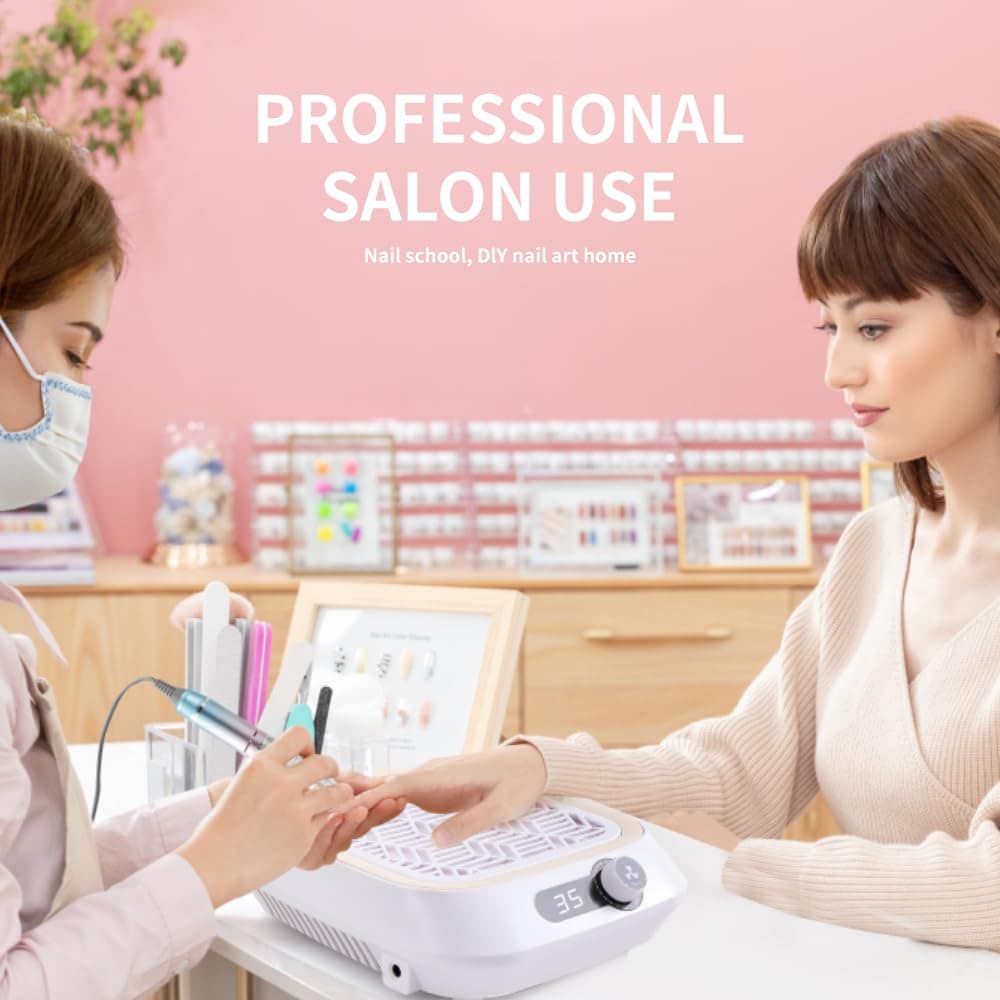 Extractor de Polvo de Uñas, Potente -Off White - Imagen 3