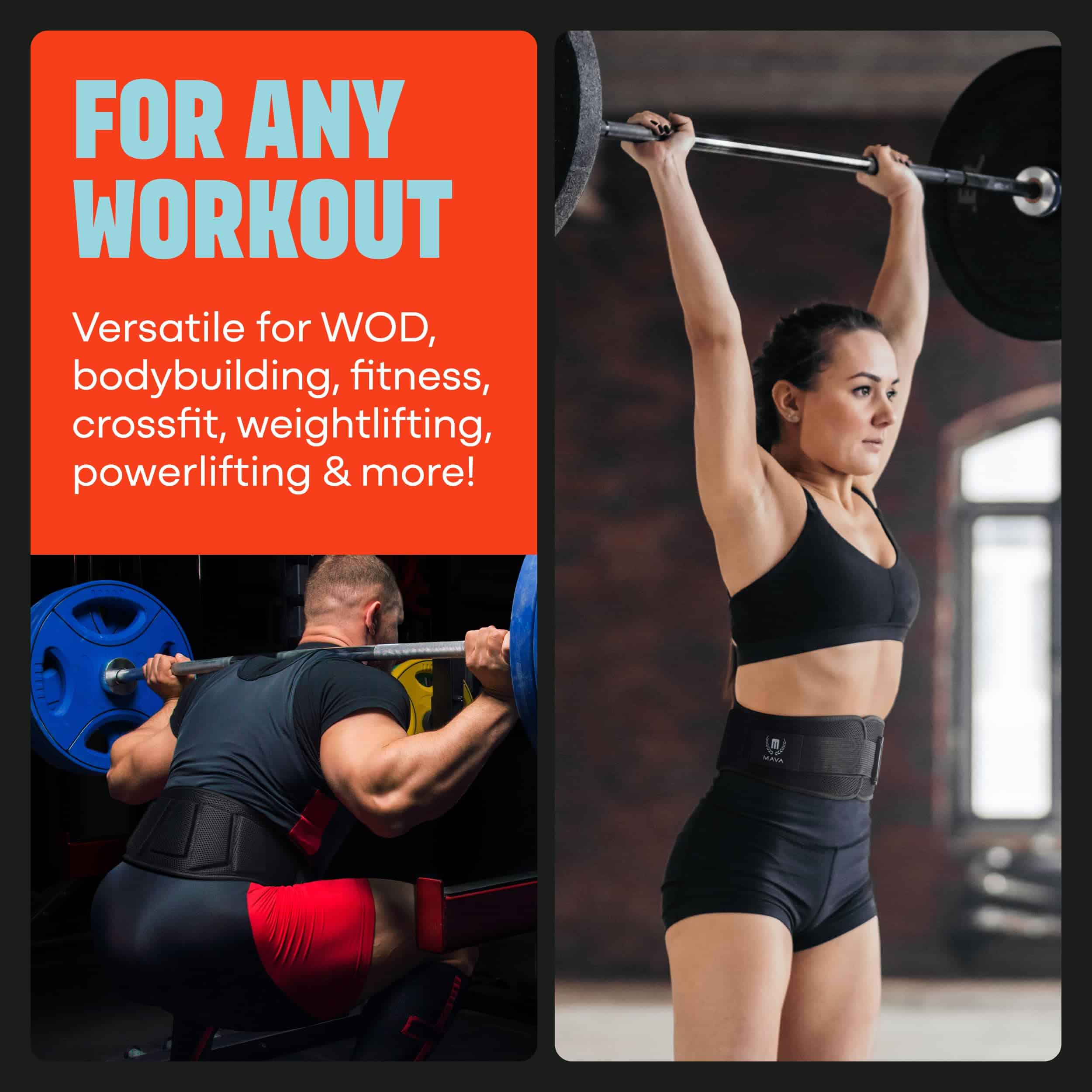 NEW - Cinturón de Levantamiento de Pesas Mava -Negro - Imagen 8