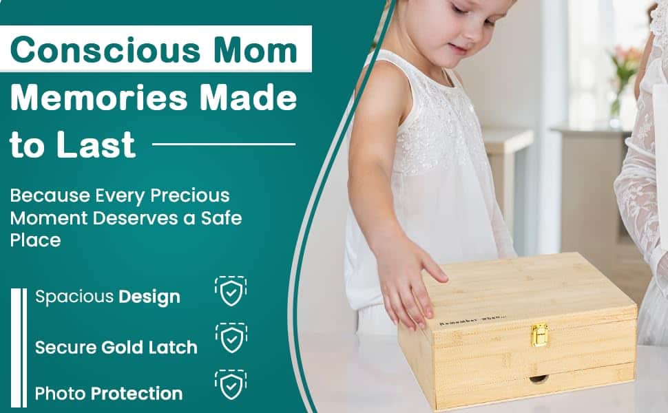 Set de Caja de Recuerdos para Bebés - Caja de Memoria de - Imagen 3