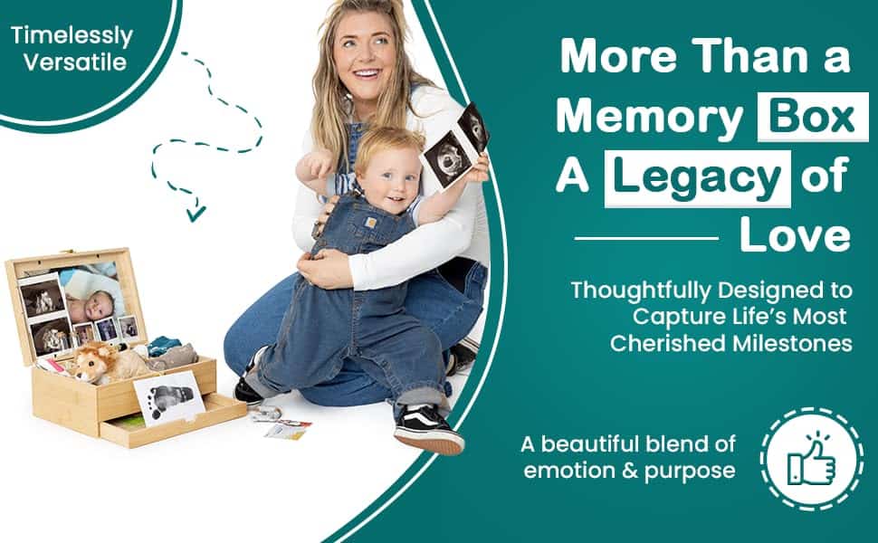 Set de Caja de Recuerdos para Bebés - Caja de Memoria de - Imagen 4
