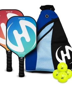 Set de 2 Raquetas HALO PICKLEBALL con 4 PELOTAS de