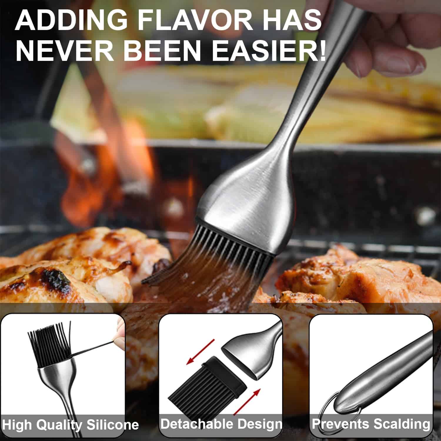 Svailse Olla de Hierro Fundido para Untar y Cepillo de - Imagen 6