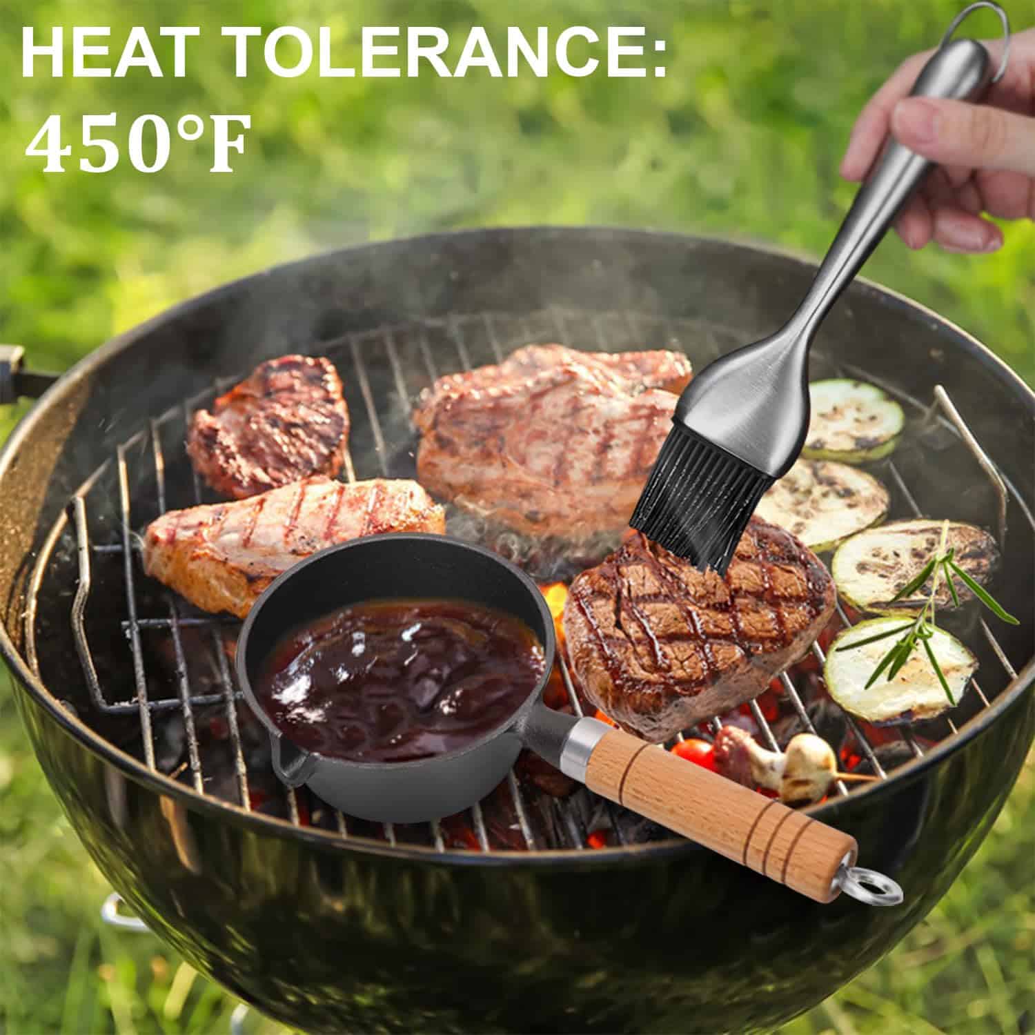 Svailse Olla de Hierro Fundido para Untar y Cepillo de - Imagen 7