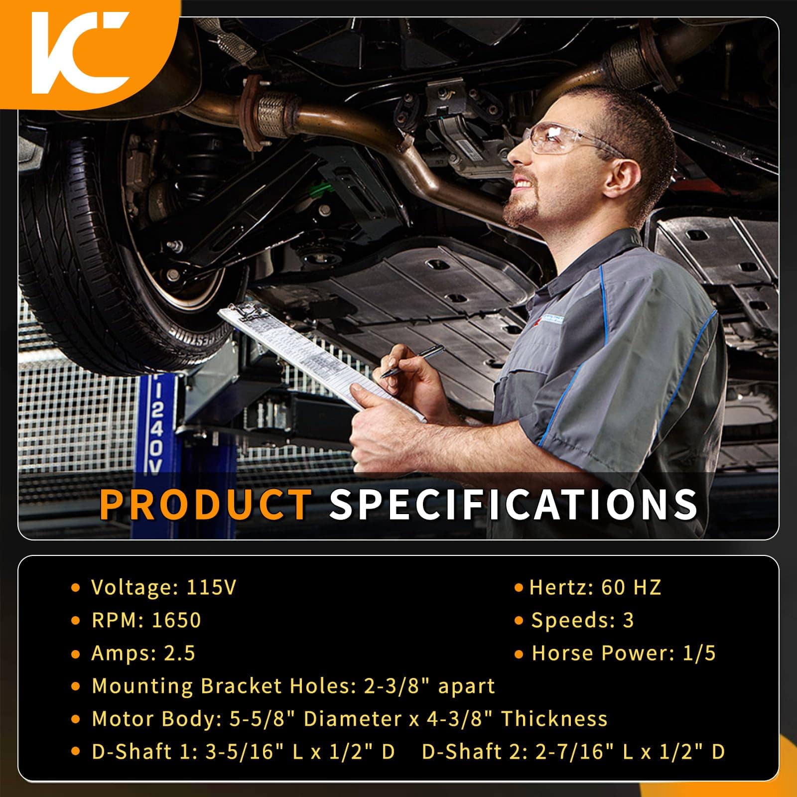 Motor del ventilador de repuesto 3315332.005 genteq - Imagen 7