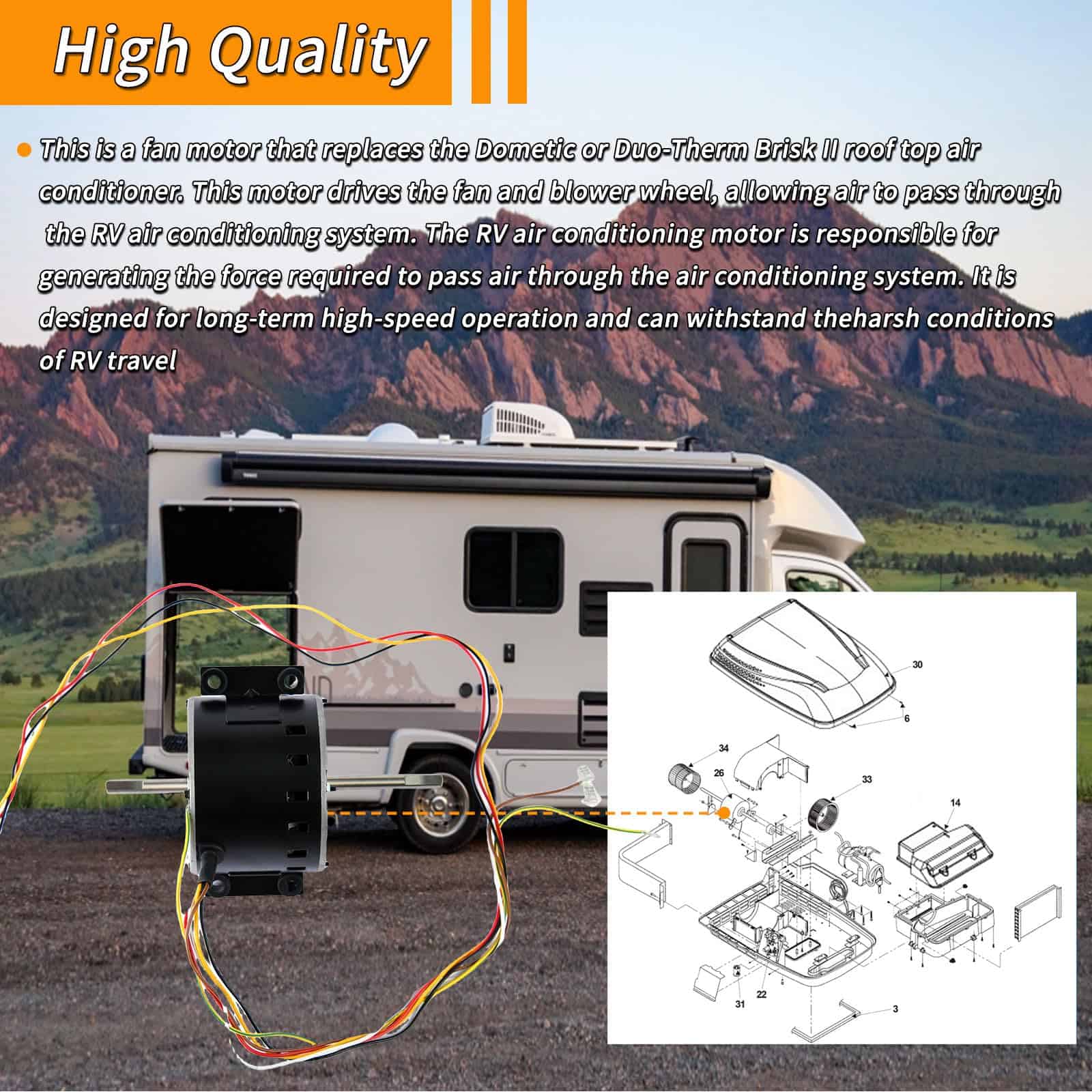 Motor del ventilador de repuesto 3315332.005 genteq - Imagen 8