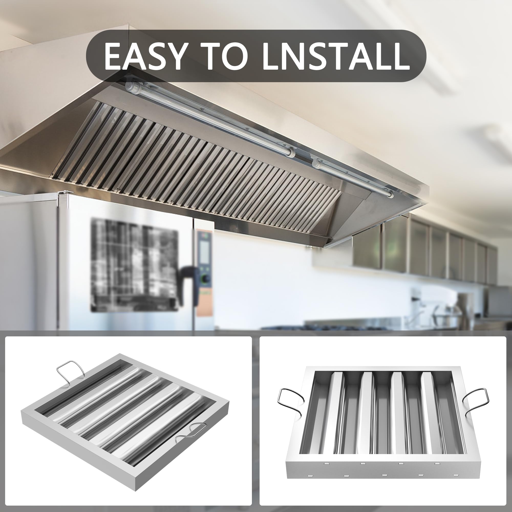 Filtro de Campana de Cocina Comercial de Acero Inoxidable, - Imagen 6