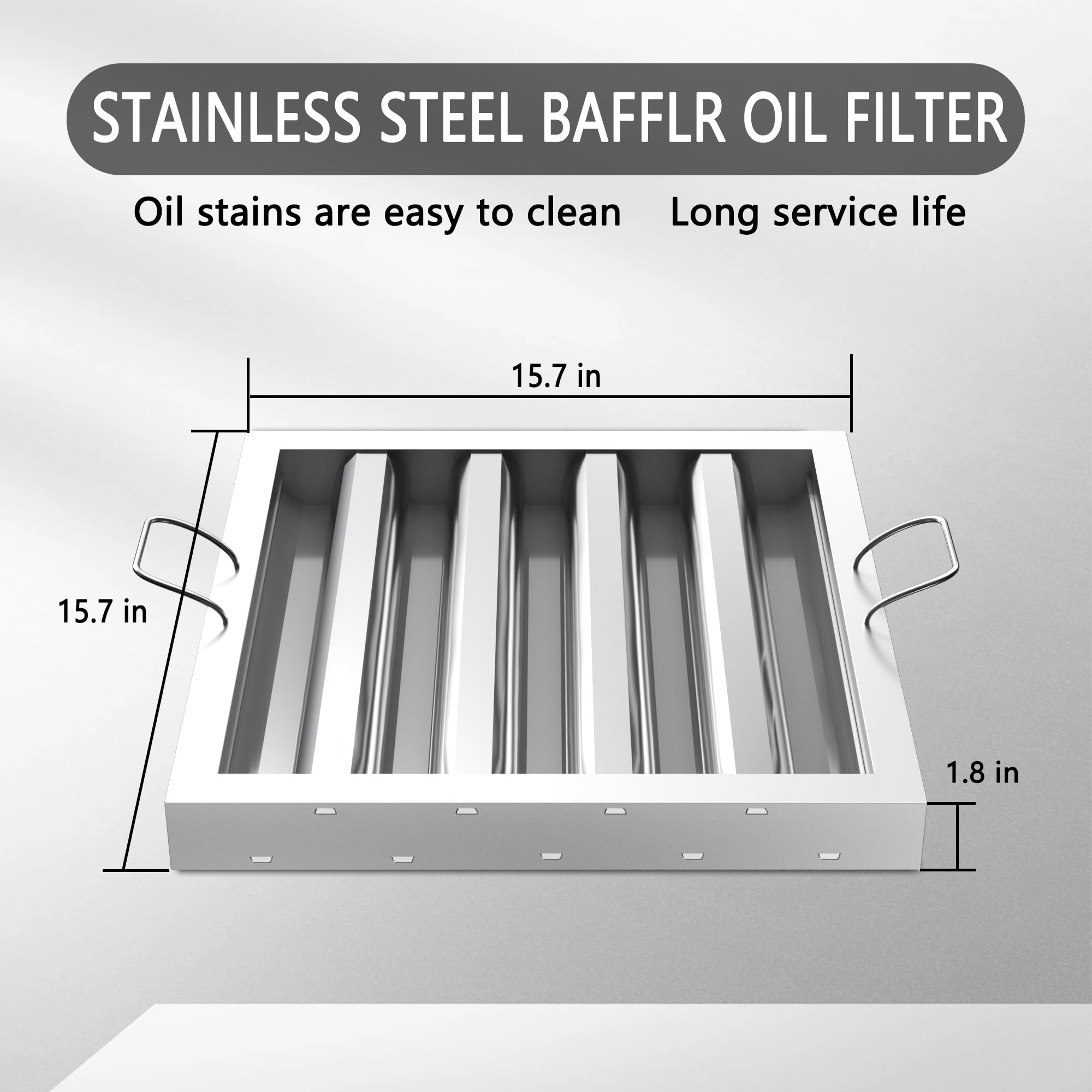 Filtro de Campana de Cocina Comercial de Acero Inoxidable, - Imagen 3