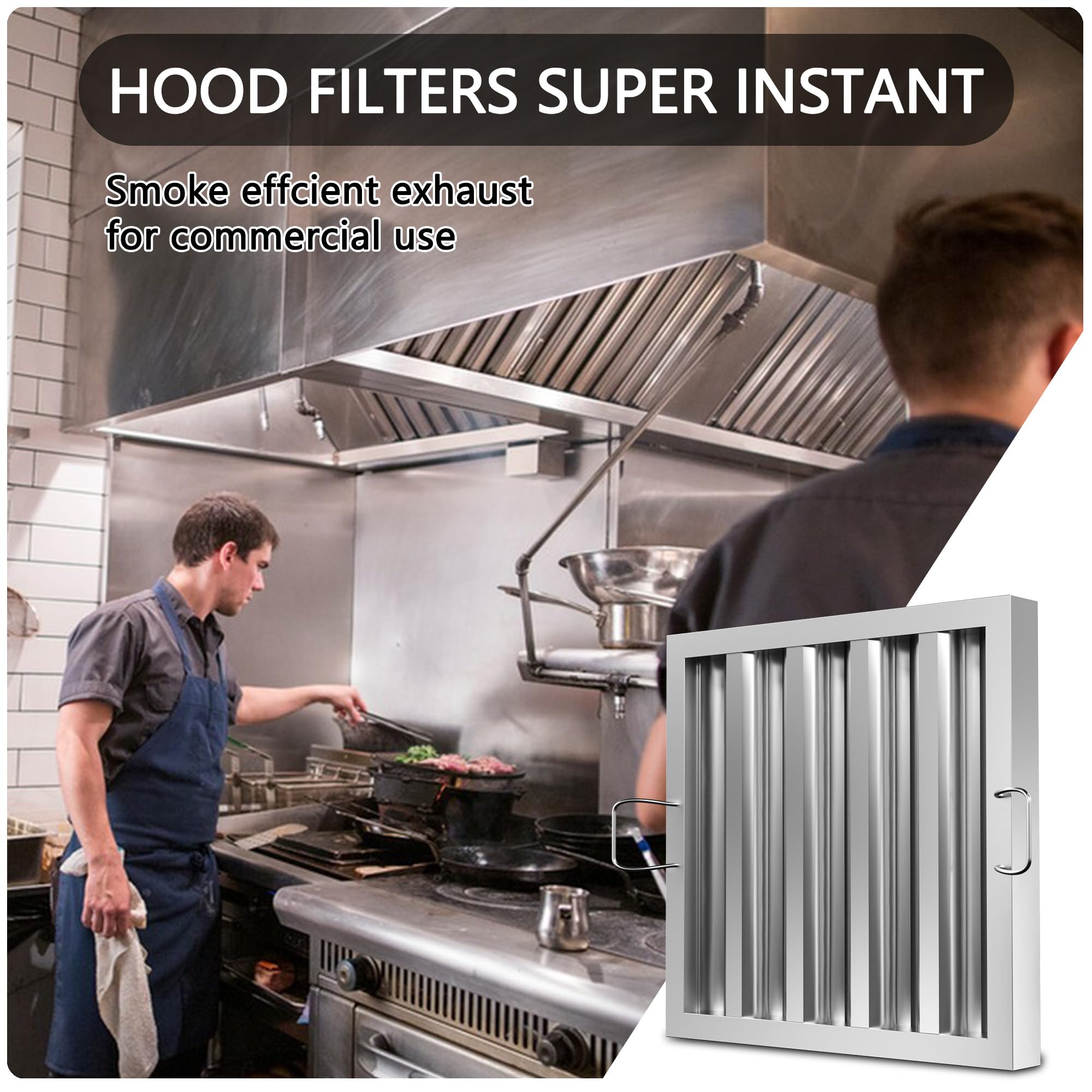 Filtro de Campana de Cocina Comercial de Acero Inoxidable, - Imagen 5