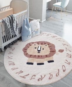 Tapete de Juego ABC Poowe Lindo León para Niños Alfombra