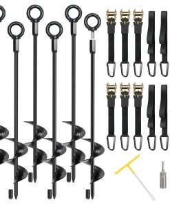 Anclas de Tierra, Paquete de 6 18" Kit de Amarre para Toldo