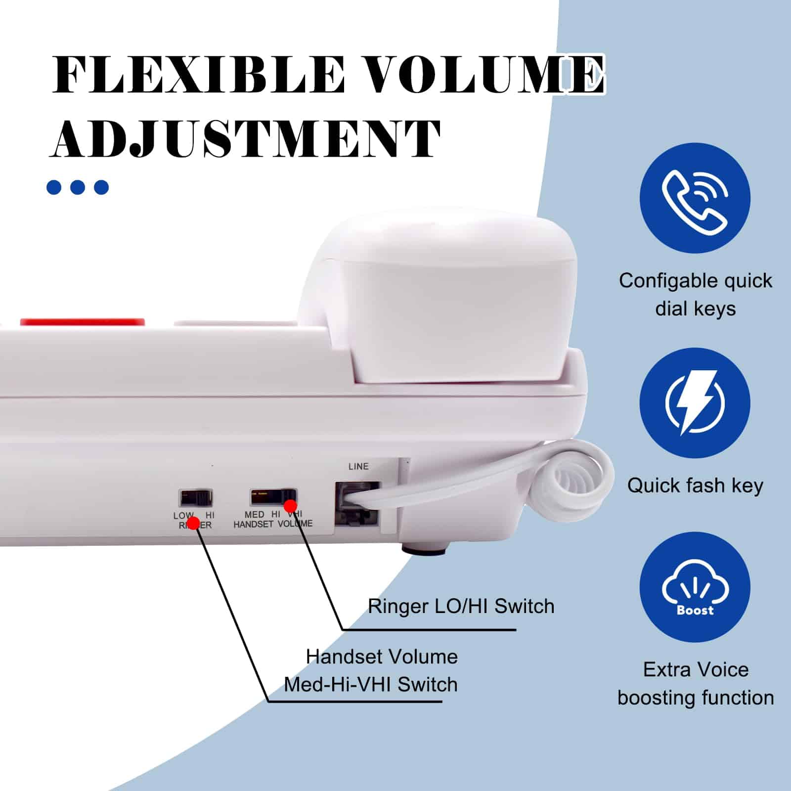 Teléfonos fijos Excelltel para personas mayores, - Imagen 6