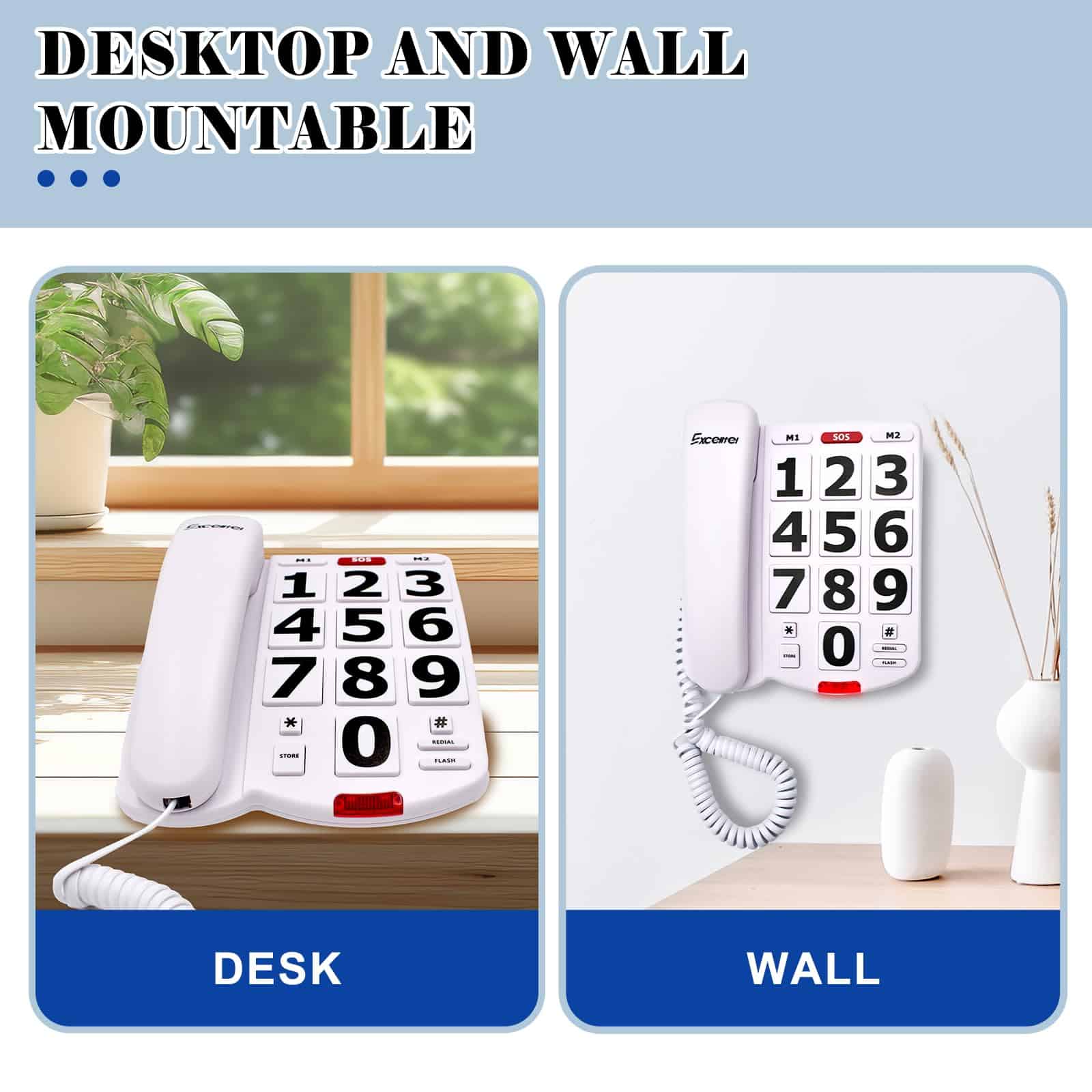 Teléfonos fijos Excelltel para personas mayores, - Imagen 7